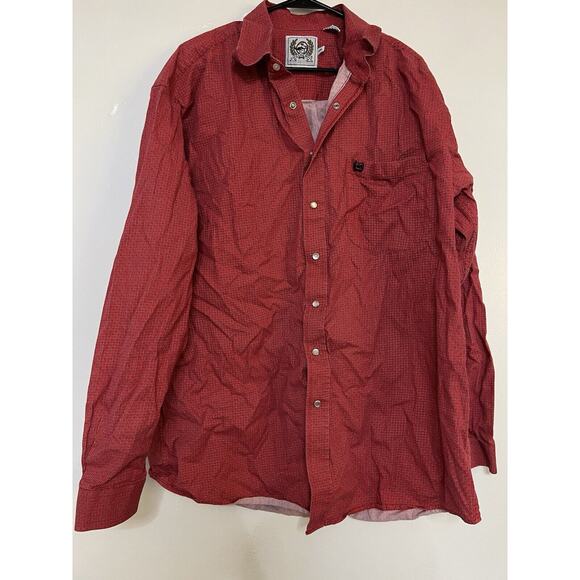 Resistol University Fit Pearl Snap Western Shirt Red Floral Print Size XXL - Picture 6 of 7